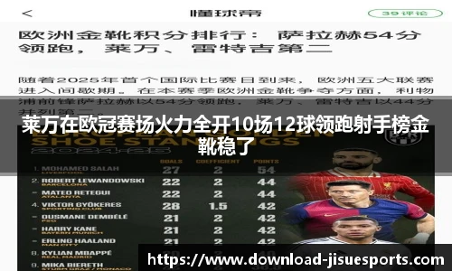 莱万在欧冠赛场火力全开10场12球领跑射手榜金靴稳了